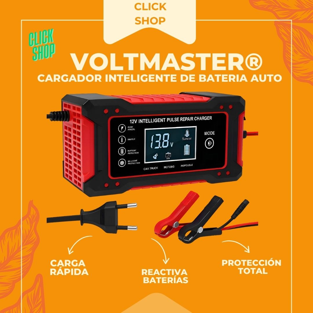 VoltMaster™ - CARGADOR INTELIGENTE DE BATERIA AUTO
