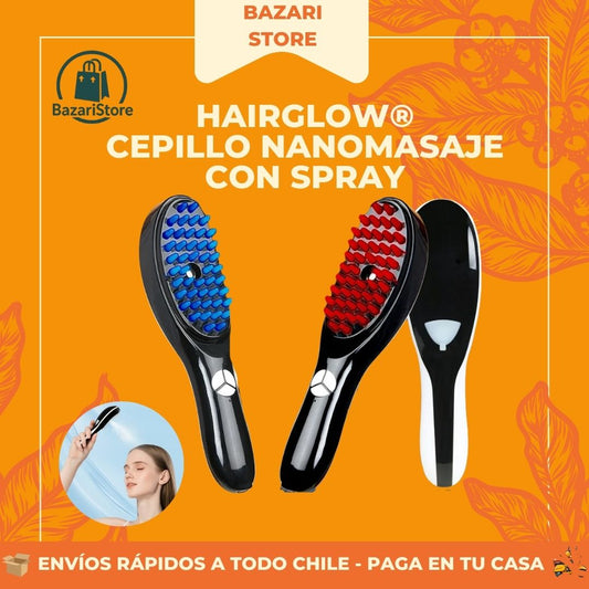 HairGlow® - Cepillo nanomasaje con spray
